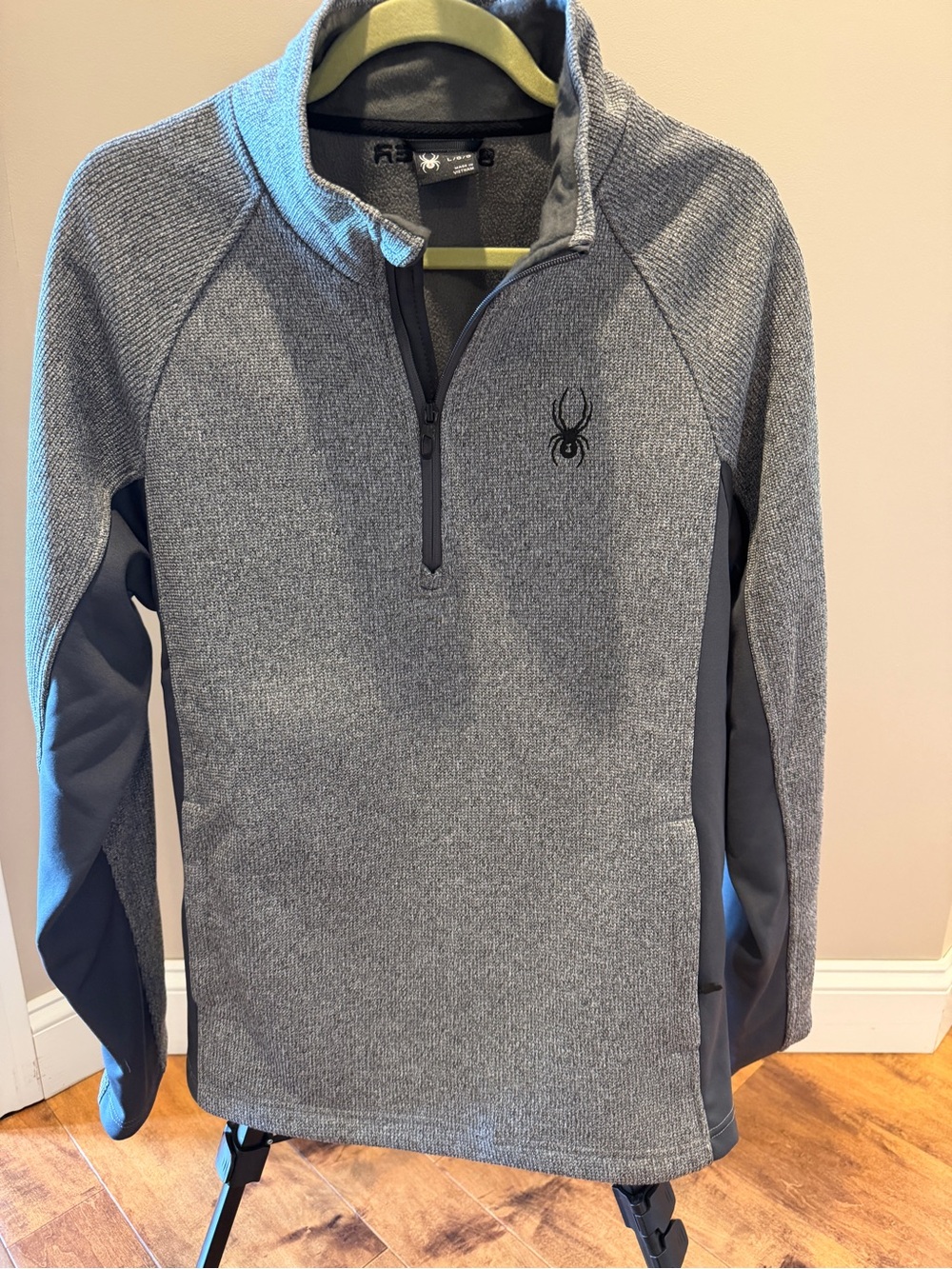 Spyder Men's Gray Half-Zip Performance Jacket